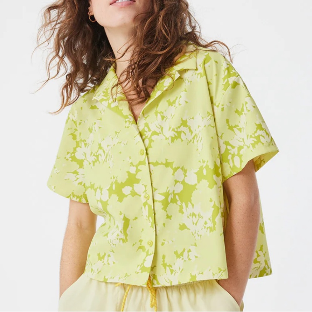 Lime Green SolarCool Tourist Shirt (Outdoor Voices)